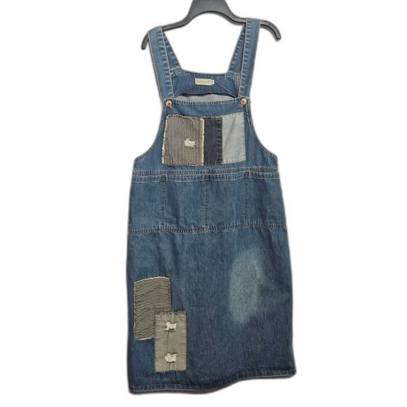 Feiligamu Overall Dress Lagenlook Patchwork Boho Shift Pockets Women's Medium - Picture 2 of 9